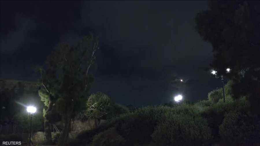 جانب من اعتراض صواريخ إيرانية فوق تل أبيب
