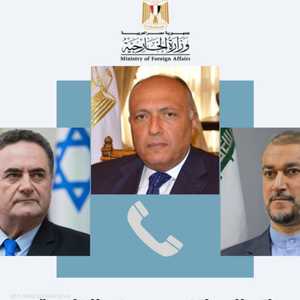 شكري أجرى اتصالين مع إيران وزإسرائيل