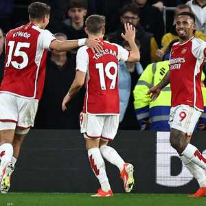 ارتفع رصيد أرسنال إلى 74 نقطة