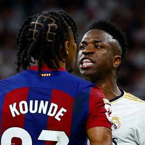 مناوشة كروية بين كوندي وفينيسيوس جونيور لاعب ريال مدريد