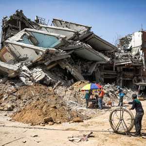 آثار الدمار جراء القصف على قطاع غزة