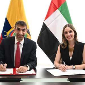 جانب من توقيع إعلان النوايا بين الإمارات والإكوادور
