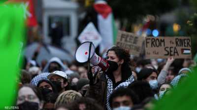 مشهد من الاحتجاجات التي اندلعت في عدد من الجامعات