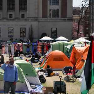مخيم احتجاج طلابي لدعم الفلسطينيين في جامعة كولومبيا