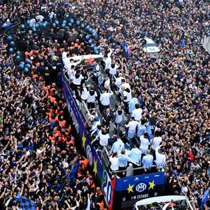 جانب من احتفالات إنتر ميلانو