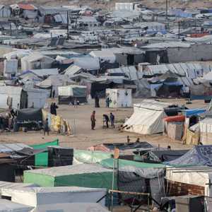 مخيم يأوي الفلسطينيين النازحين في رفح بجنوب قطاع غزة