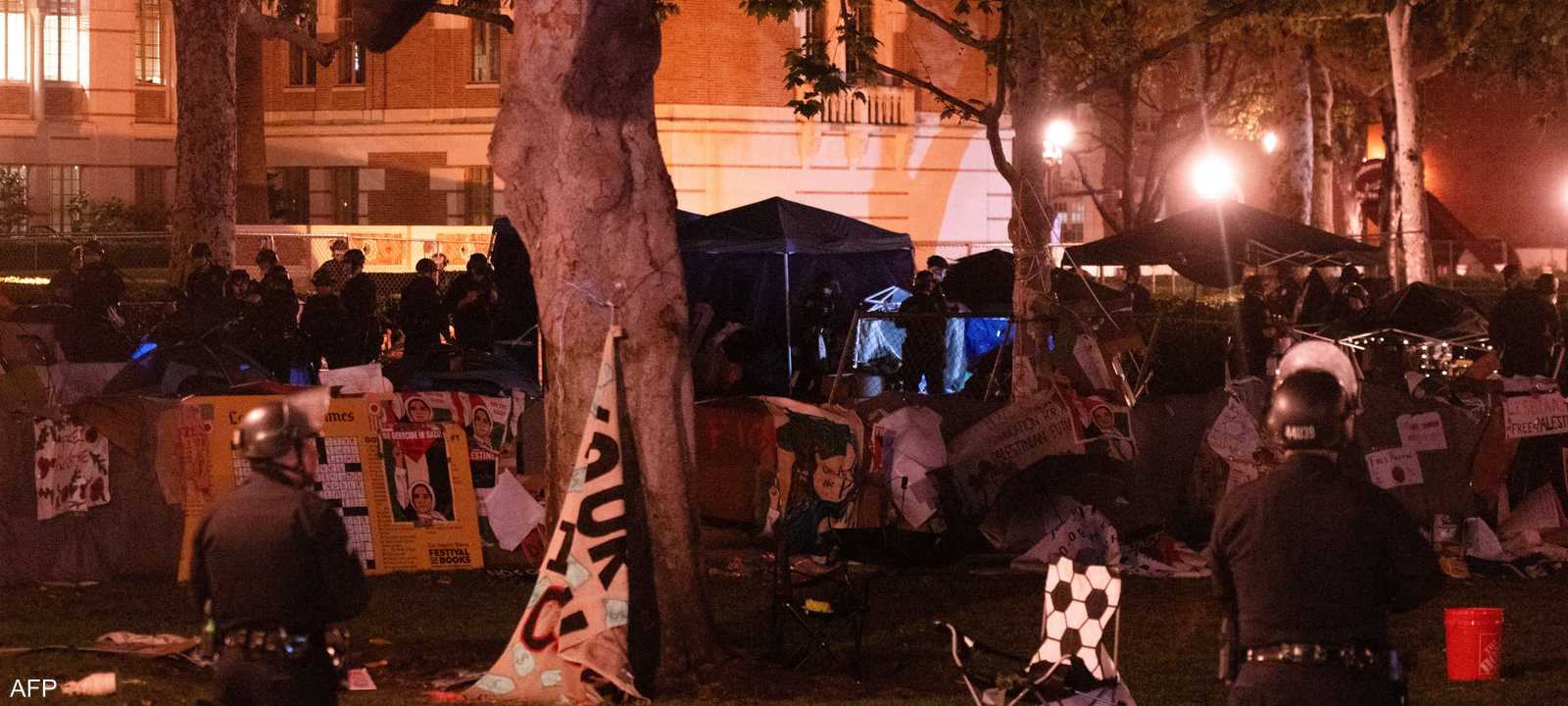 مخيم لمحتجين مؤيدين للفلسطينيين في جامعة جنوب كاليفورنيا