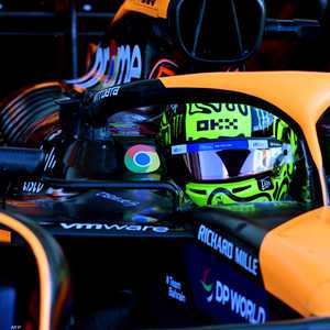 لاندو نوريس خلال المسابقة