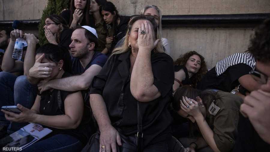 جنازة أحد القتلى الإسرائيليين في هجوم حماس