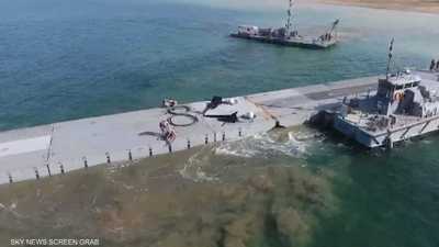 واشنطن: إنجاز بناء الميناء العائم في غزة