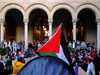 احتجاجات في جامعة برشلونة مؤيدة للفلسطينيين