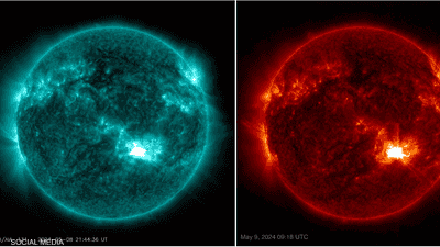 صور وكالة ناسا أظهرت إطلاق الشمس توهجين قويين في 8 مايو