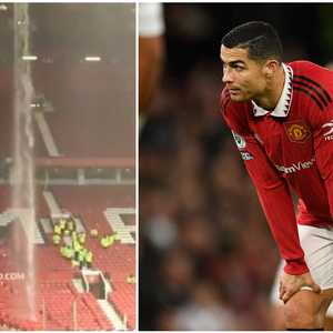 رونالدو والمياه في استاد أولد ترافورد