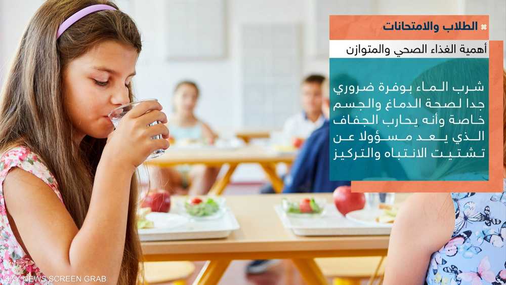 التغذية السليمة خلال الامتحانات.. هل تساعد عقل الطالب؟