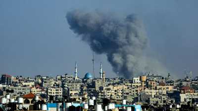 تصاعد الدخان خلال قصف إسرائيلي على رفح