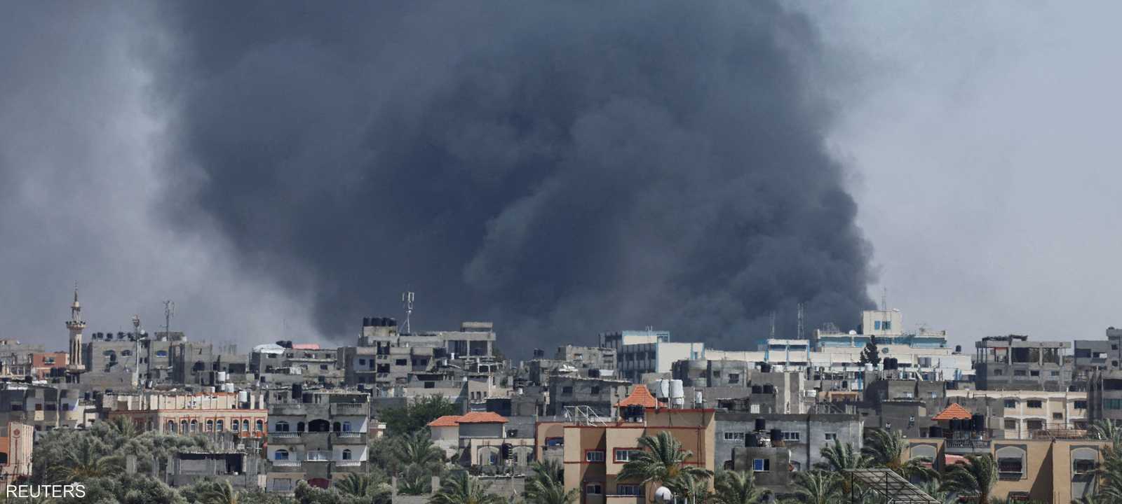 أرشيفية لقصف إسرائيلي على رفح