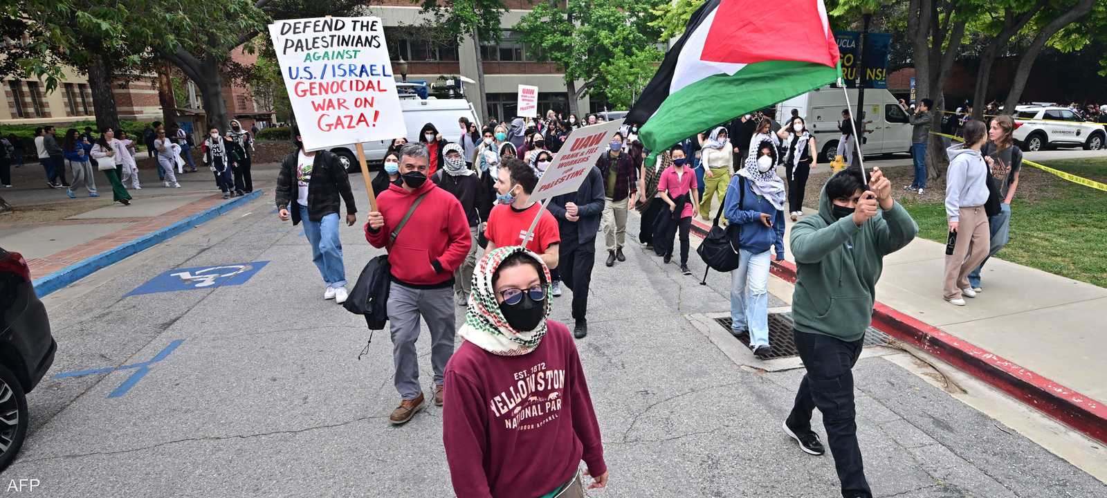 الأكاديميون بجامعة كاليفورنيا أضربوا دعما لاحتجاجات الطلاب