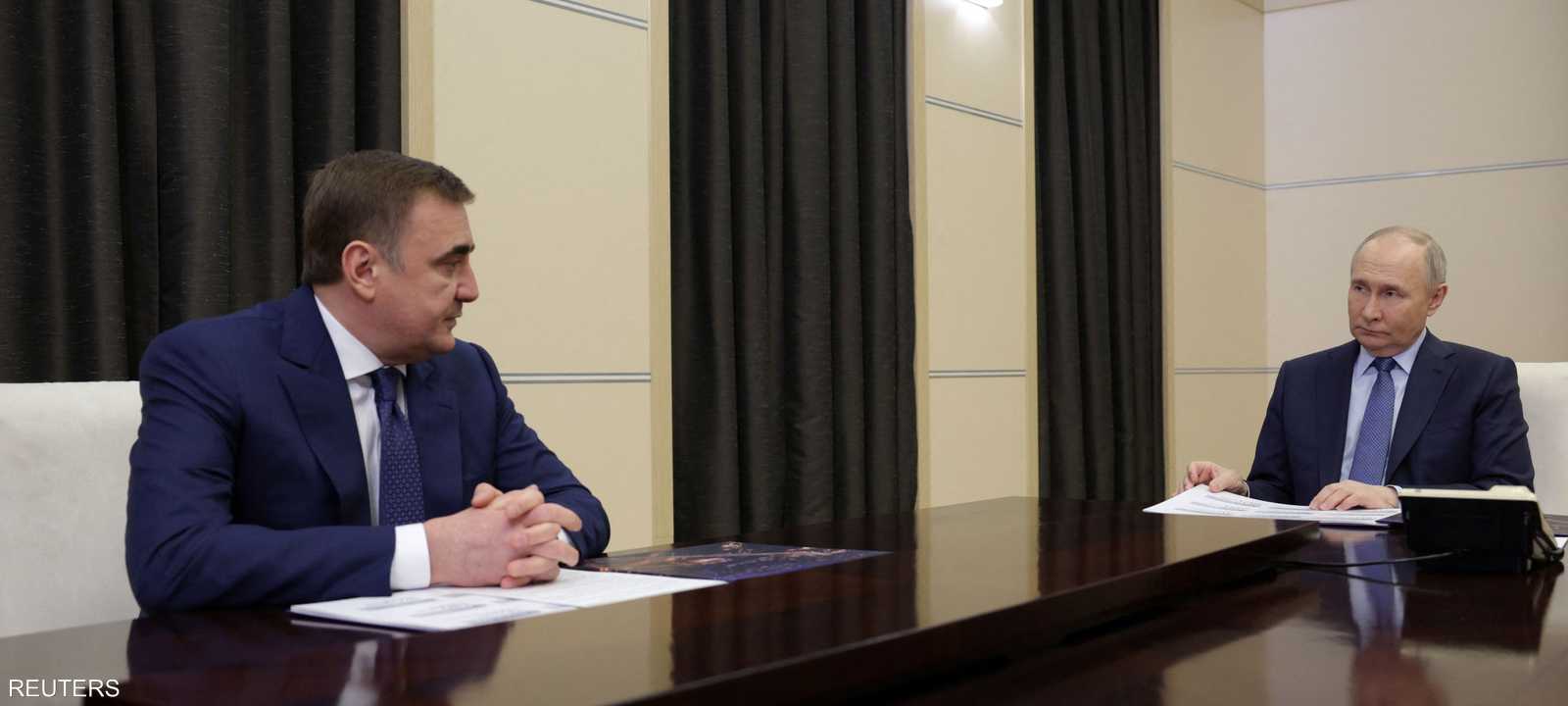 الرئيس الروسي فلاديمير بوتين رفقة أليكسي ديومين