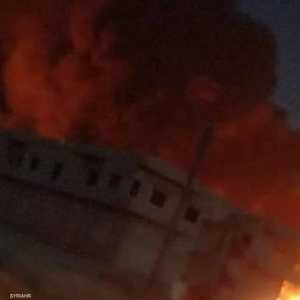 صورة للقصف من المرصد السوري لحقوق الإنسان