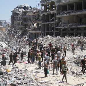 من آثار القصف الإسرائيلي على غزة