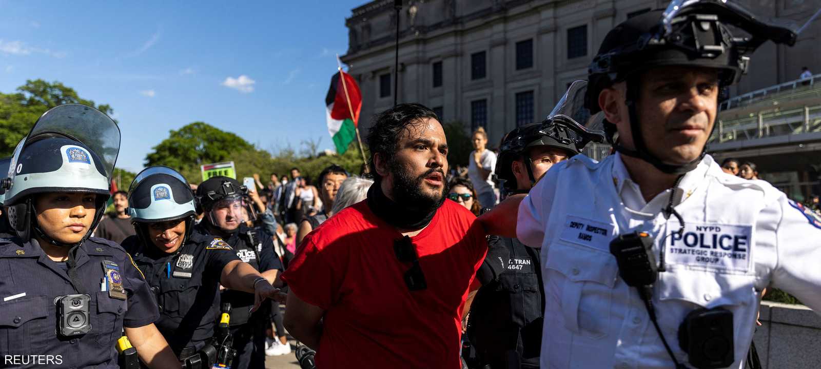 احتجاجات مؤيدة للفلسطينيين بمتحف بروكلين