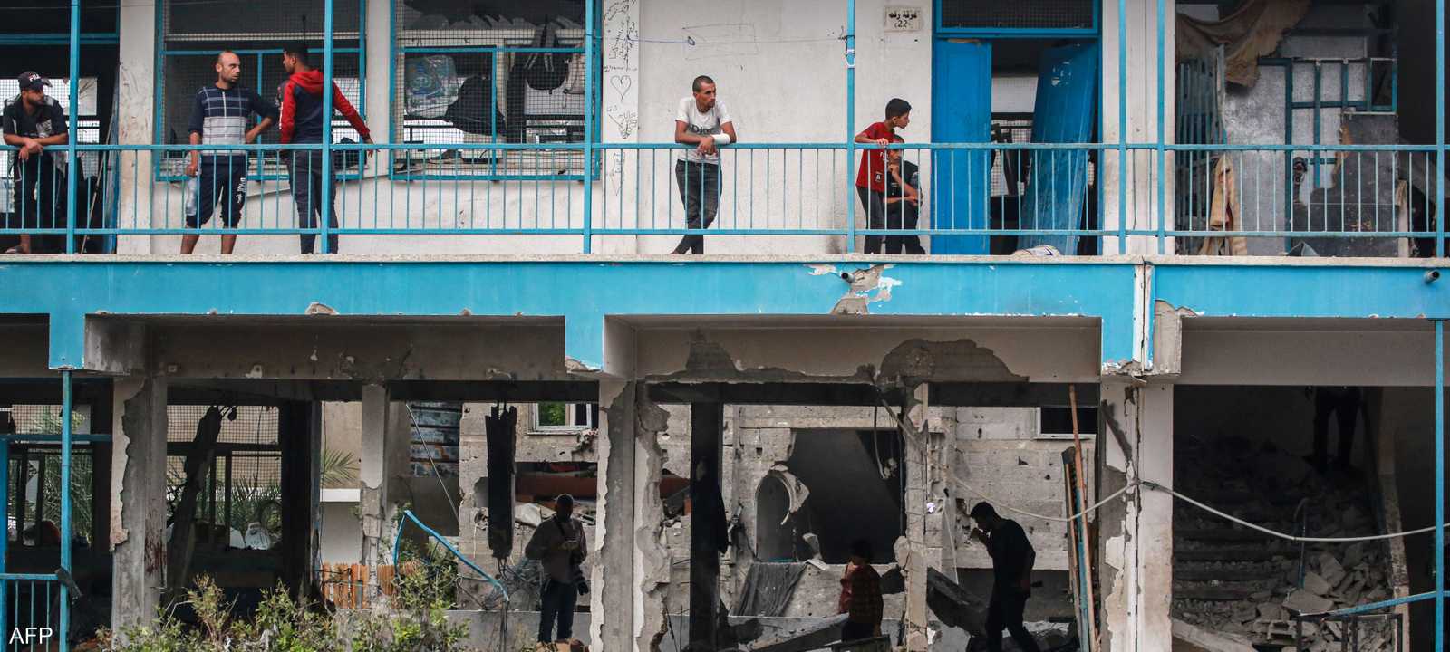 المدرسة تحولت إلى ملجأ للنازحين