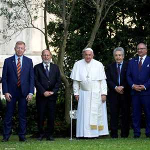 جانب من لقاء الفاتيكان بالمسؤولين من إسرائيل وفلسطين