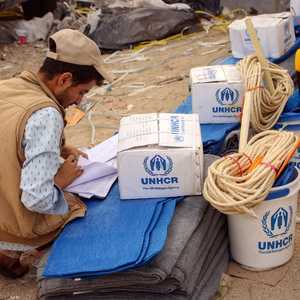 أرشيفية لأحد العاملين في الهيئات الدولية في اليمن