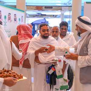 ضيوف الرحمن لدى وصولهم لأداء فريضة الحج