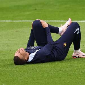 مبابي خلال الحصة التدريبية الأربعاء