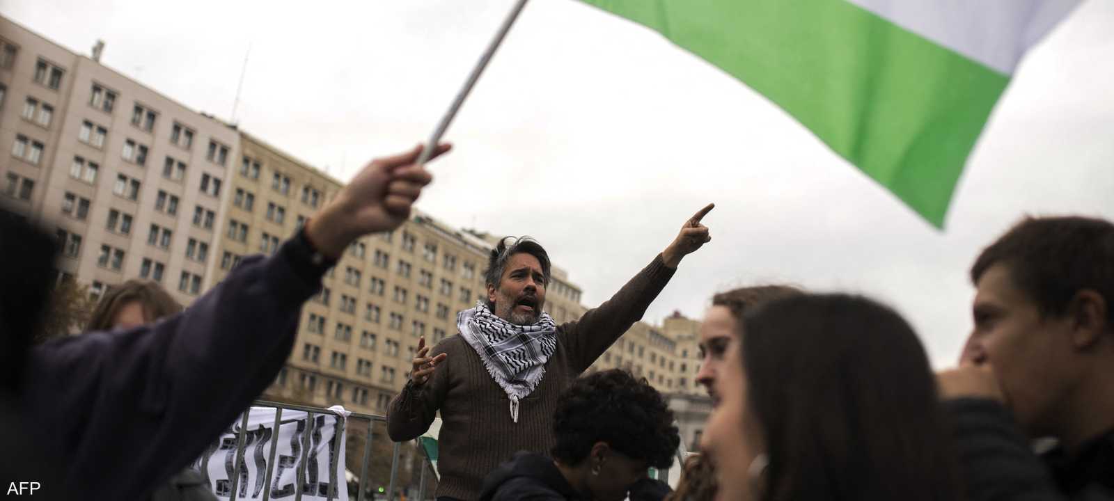 الجالية الفلسطينية في تشيلي تحتج باستمرار ضد إسرائيل