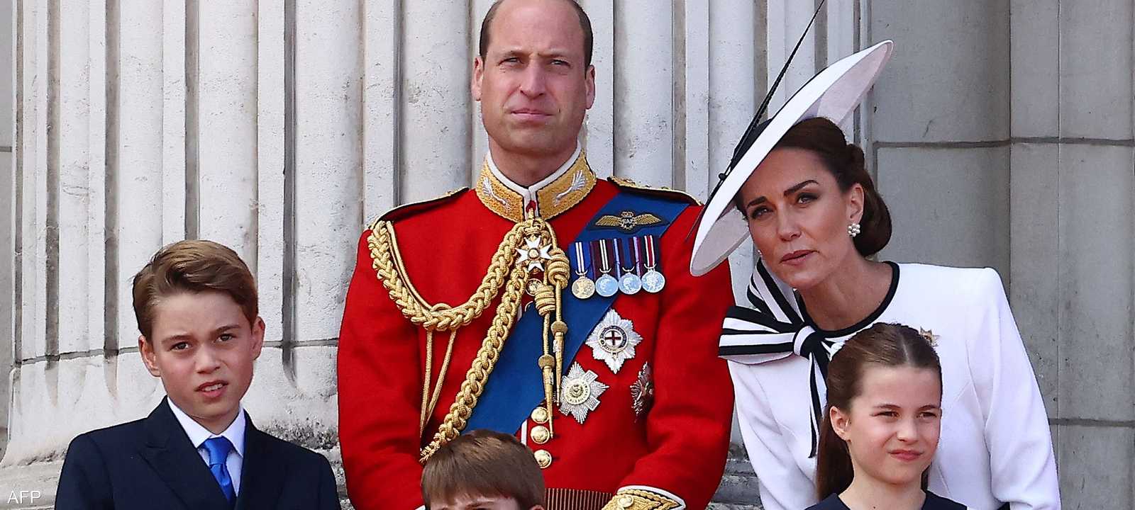 الأمير وليام وزوجته كيت وأولادهما