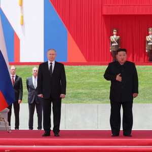 كيم جونغ أون وفلاديمير بوتين