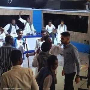 مقر التلفزيون السوداني بعد اقتحامه