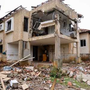 منزل متضرر في المطلة جراء قصف حزب الله للمنطقة