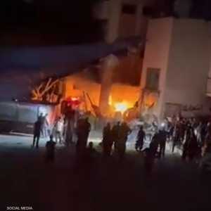 صورة متداولة للقصف على المدرسة