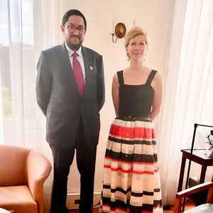 مستشارة الرئيس الفرنسي و الأمين العام لمنتدى أبوظبي للسلم