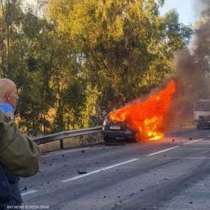 الضربة أصابت السيارة بشكل مباشر