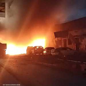 آثار الانفجار في مقهى "توب"