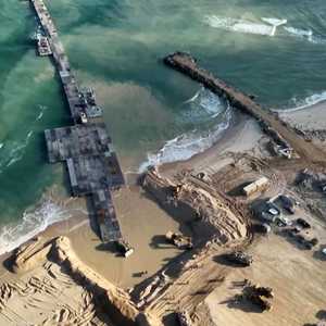 أرشيفية للرصيف العائم في غزة