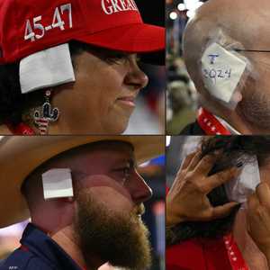 ضمادة أذن ترامب