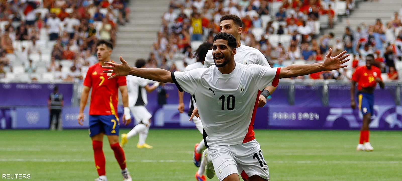 فرحة إبراهيم عادل بأحد أهدافه