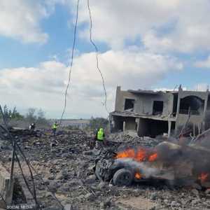 من آثار الهجوم على بلدة شمع