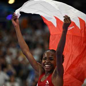 الفائزة بالميدالية الذهبية البحرينية وينفريد موتيلي