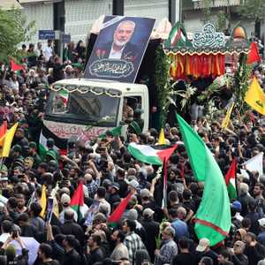 جانب من تشييع هنية في طهران