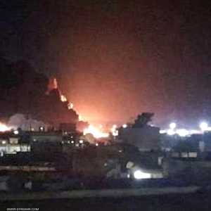 صورة للهجوم على قاعدة التحالف في الحسكة