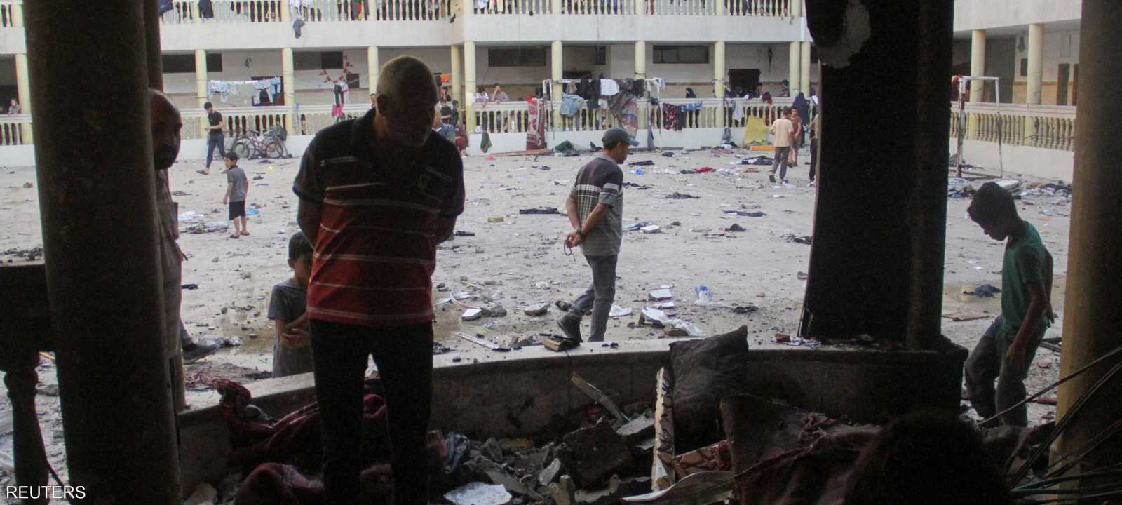 قصف إسرائيلي طال مدرسة التابعين في غزة