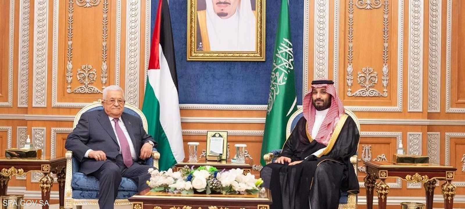 محمد بن سلمان وعباس في الرياض