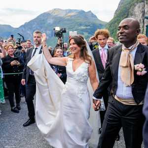 الأميرة النرويجية مارثا لويز وزوجها دوريك فيريت