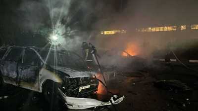 آثار هجوم على مدينة بيلغورود الروسية